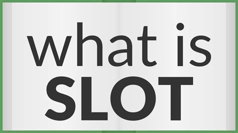 slot meaning
